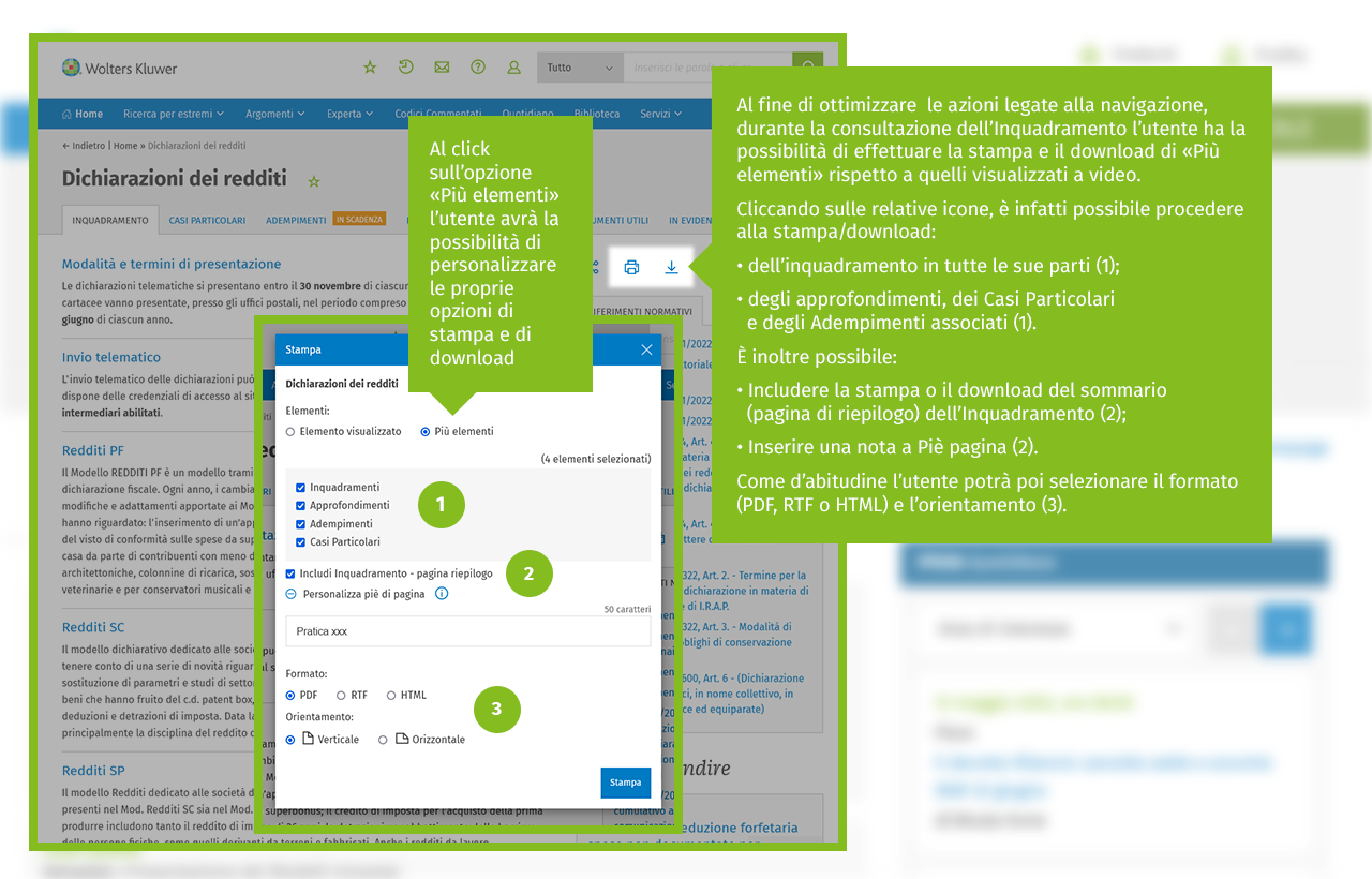 come stampare o scaricare un inquadramento